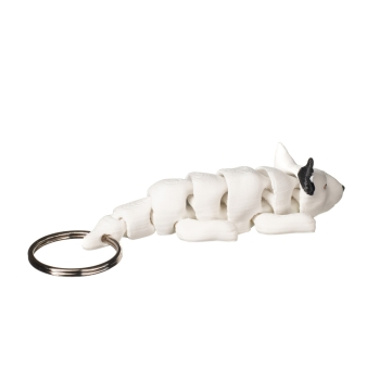 Bulterier z łatkami - brelok do kluczy